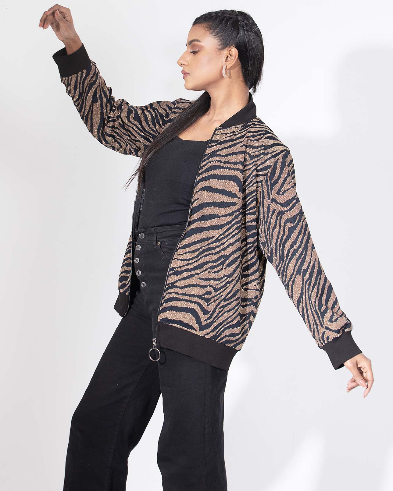 Tiger Printed Jacket for Women